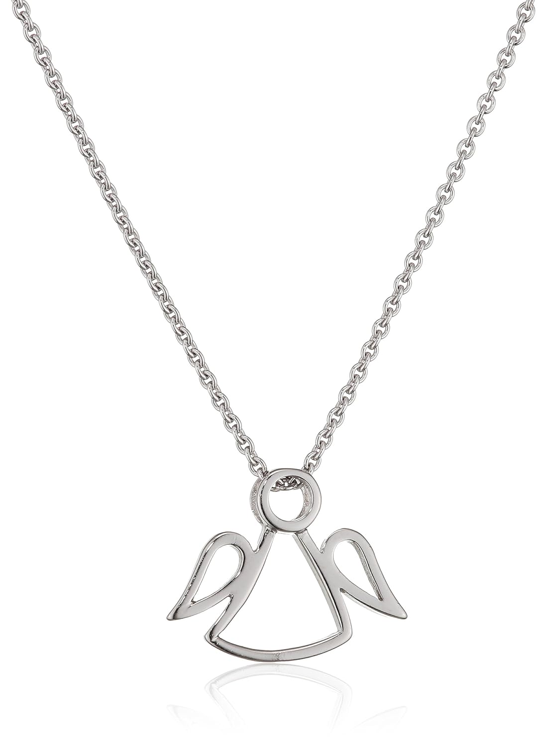 xaana 女式高级天使吊坠项链925纯银镀铑45 cm amz0464